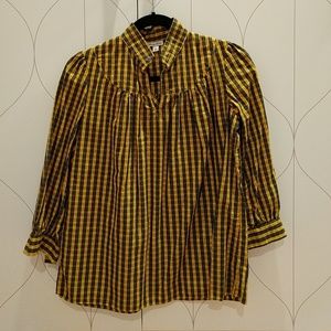 Steven Alan Plaid Blouse Shirt